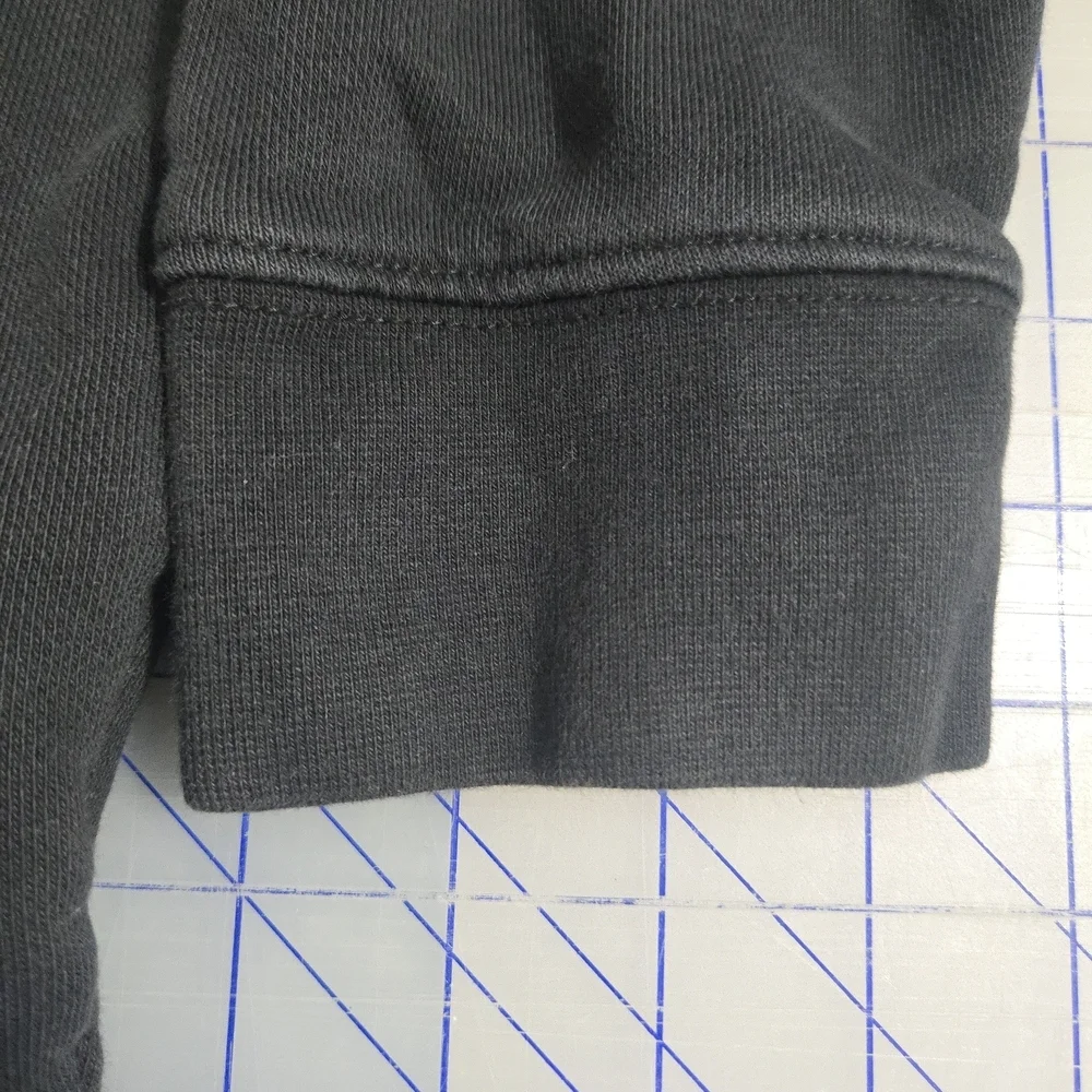 Adidas Men's Black Sweatshirt with Vertical White Logo